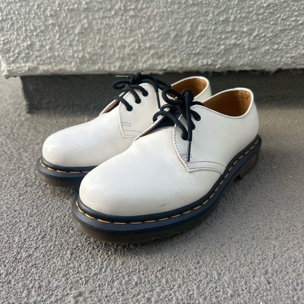 Dr. Martens 1461 White Patent Oxfords (Size 5)